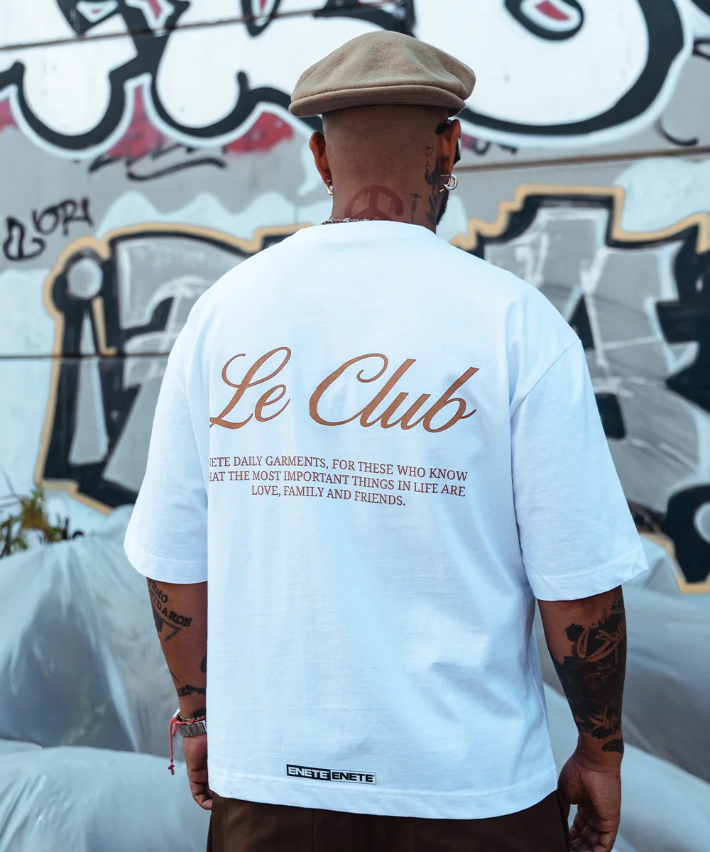 ENETE Le Club - blanca – Short Sleeve Boxy - Daily Garments