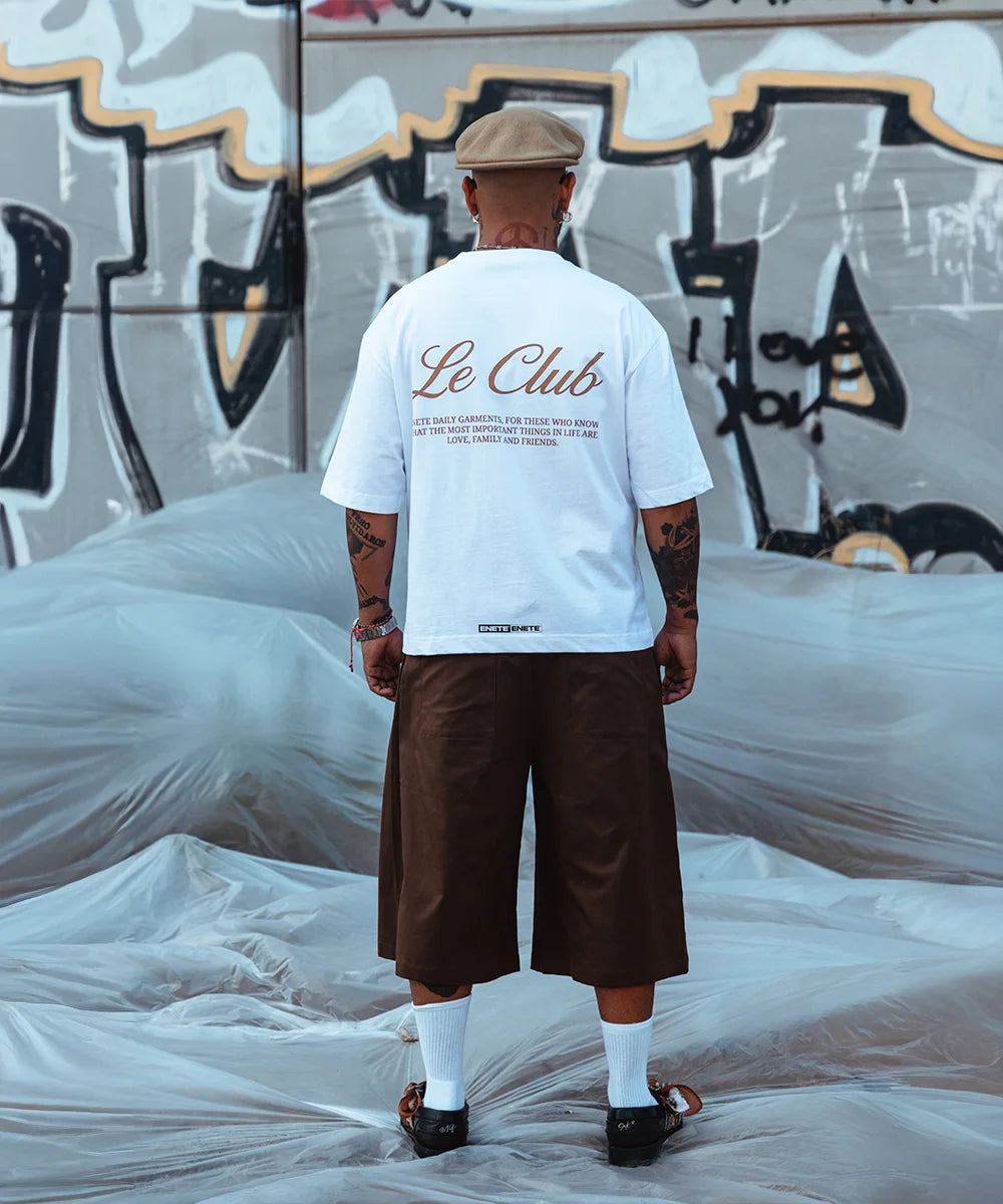 ENETE Le Club - blanca – Short Sleeve Boxy - Daily Garments