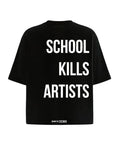 ENETE School Kills Artists - negra – Short Sleeve Boxy - Daily Garments