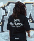 ENETE Be Unique - Negra – Short Sleeve Boxy - Daily Garments