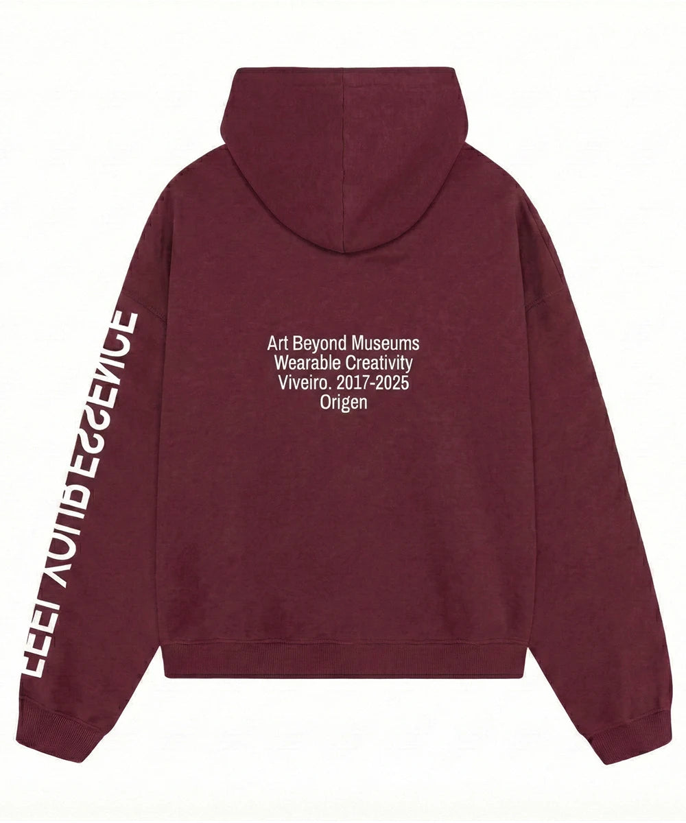 Sudadera Burgundry Oversize ENETE – Origen Edition