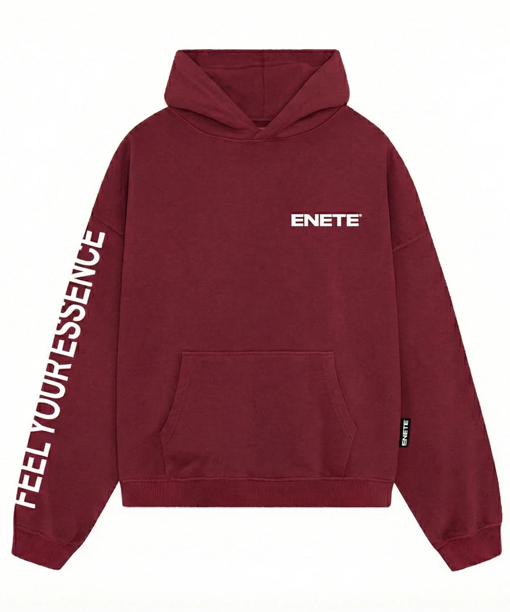 Sudadera Burgundry Oversize ENETE – Origen Edition