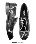 Mocasines Negros ENETE - Tattooed Leather - Edición Espinas